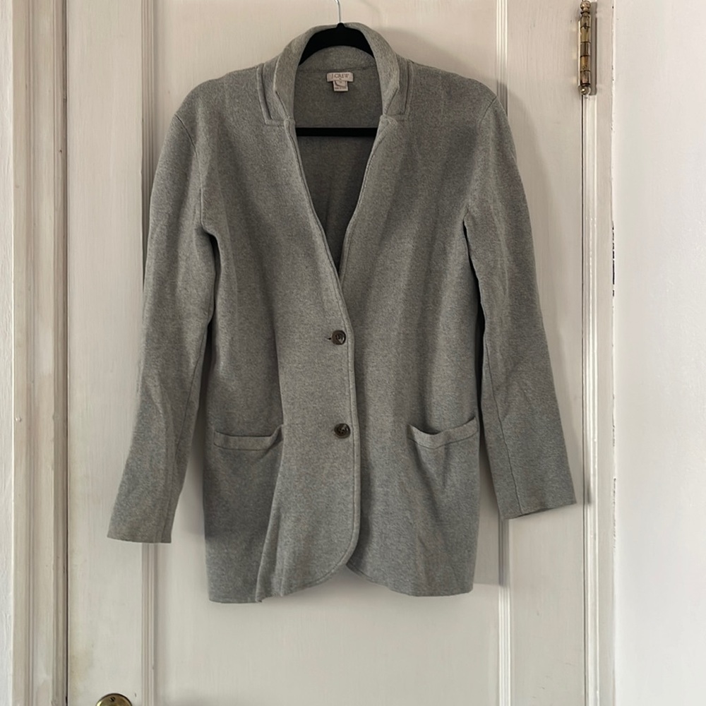 Gray Sweater Blazer